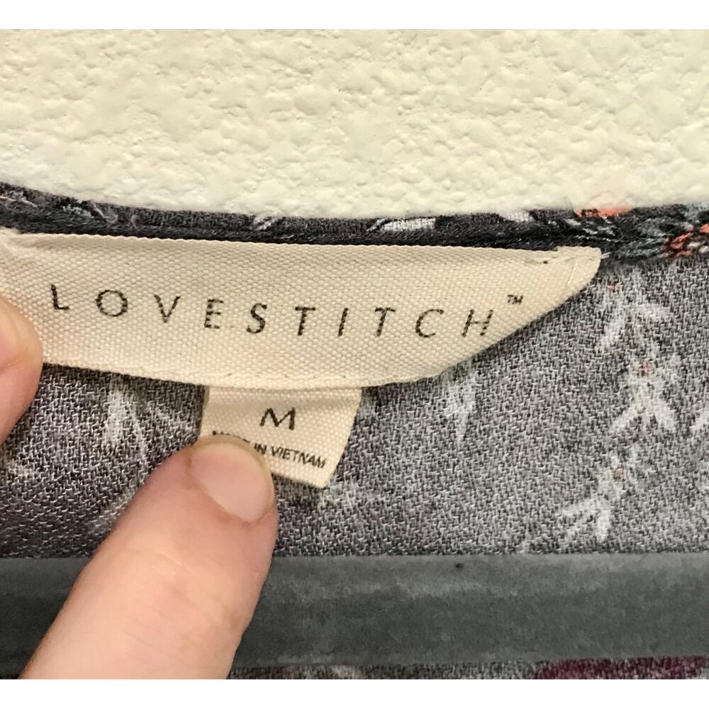 LoveStitch Women's‎ Lenka Wrap Maxi Dress Floral 3/4 Sleeve Size M High-Low Boho - Picture 14 of 16